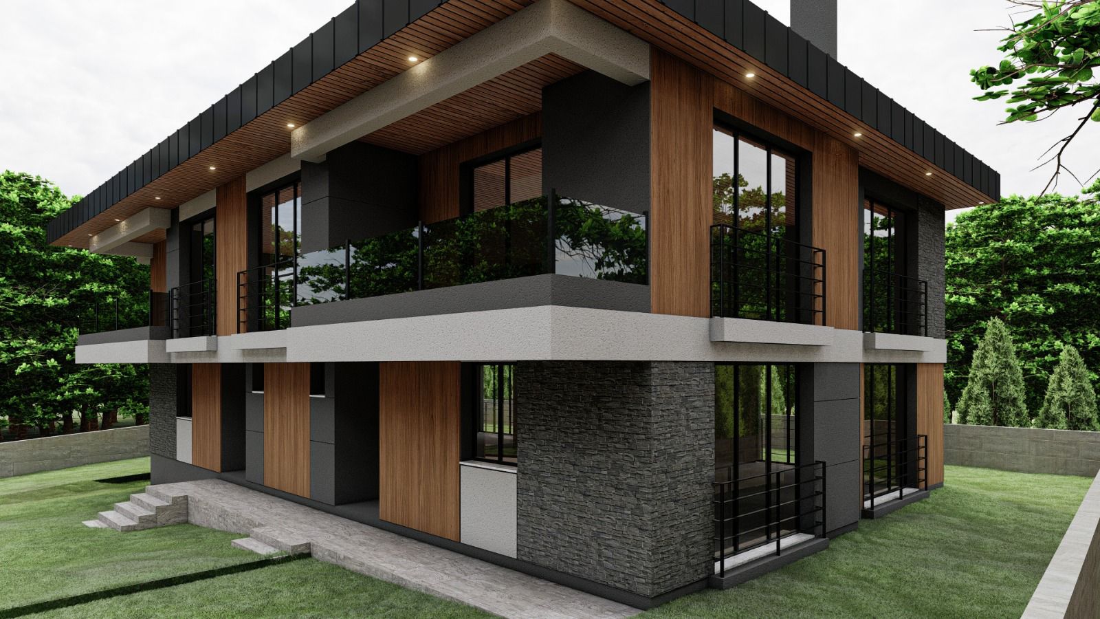 Beylikdüzü premium villa dış cephe renderı